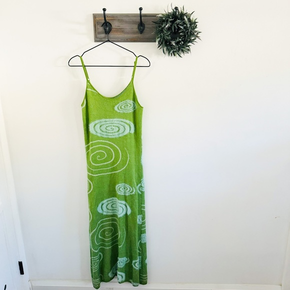 House of Sunny Green Galaxy Hockney Midi Dress US 8 - Picture 1 of 7